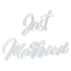 Just Married Kangasmerkki Valkoinen