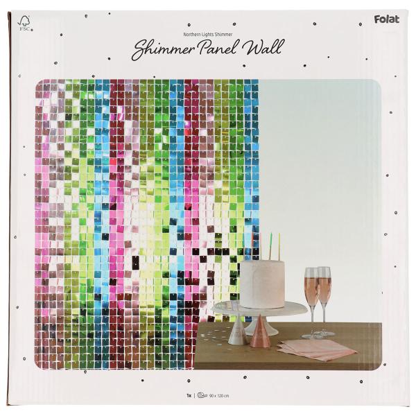 Backdrop Paljettipaneeli Northern Lights 30x30 cm 12 kpl