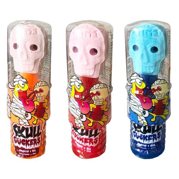 Skull Suckers Pääkallo Makeinen Tikkarilla
