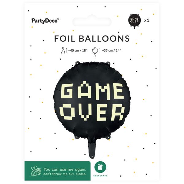 Pyöreä Folioilmapallo Game Over