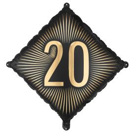 Folioilmapallo 20 Musta/Kulta 46 cm