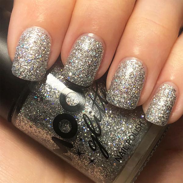 Moon Glitter Holografinen Kynsilakka Hopea