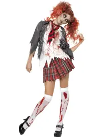 Zombi-koulutyttö Naamiaisasu