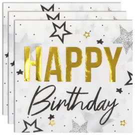 Paperiservetit Happy Birthday