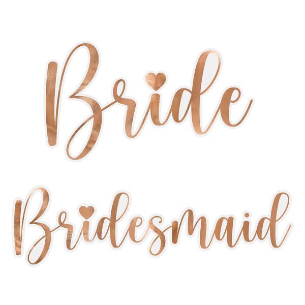 Lasimerkit Bride ja Bridesmaid