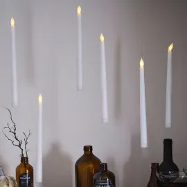 Valkoiset Riippuvat Paristokynttilät 6 kpl