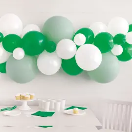 Ilmapallokaari Setti Vihreä & Valkoinen