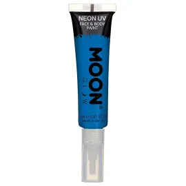 Moon Glow Neon UV Vartalo- & Kasvomaali Harjalla Intensiivinen Sininen