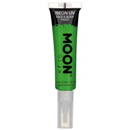 Moon Glow Neon UV Vartalo- & Kasvomaali Harjalla Intensiivinen Vihre&auml;