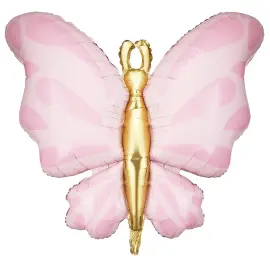 Perhonen Folioilmapallo Pinkki/Kulta