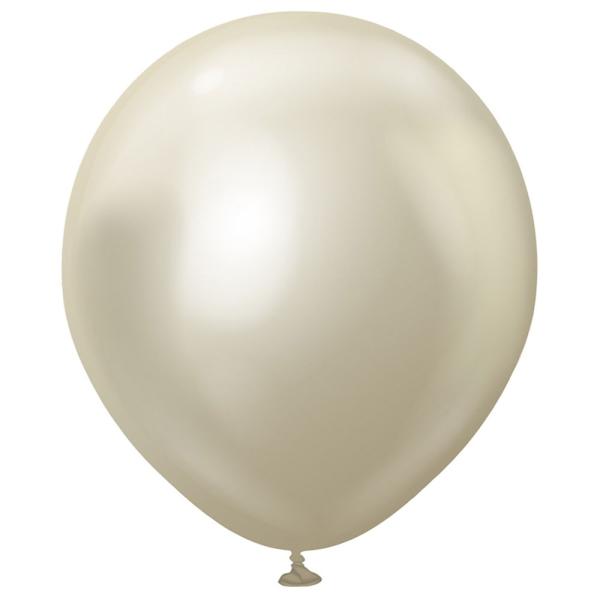 Lateksiilmapallot White Gold Chrome