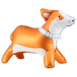 Kävelevä Corgi Koira Folioilmapallo ja Koirakortti