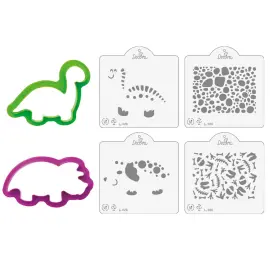 Dinosaurukset Keksimuotit/Leivontamallit 6-kpl