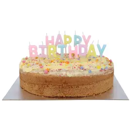 Kirjainkynttilät Happy Birthday Pastelli
