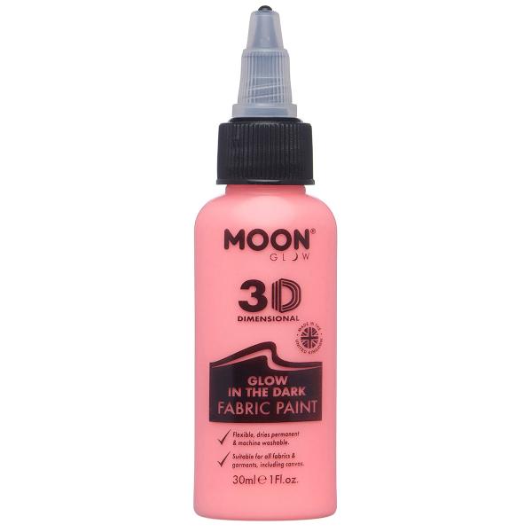 Moon Glow Itsevalaiseva Tekstiiliväri Punainen 30 ml