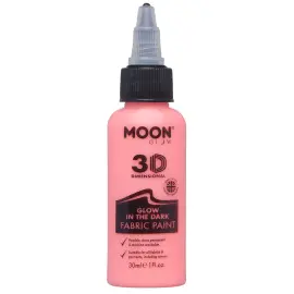 Moon Glow Itsevalaiseva Tekstiiliväri Punainen 30 ml