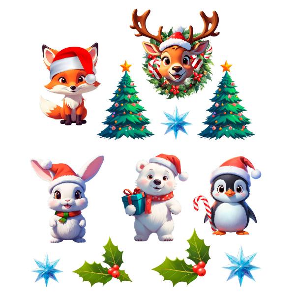 Seinätarrat Jouluaiheella 12 kpl