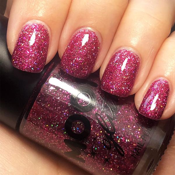 Moon Glitter Holografinen Kynsilakka Fuksia