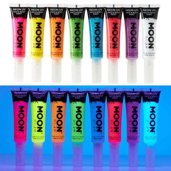 Moon Glow Neon UV Vartalo- & Kasvomaali Harjalla