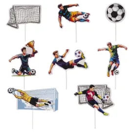 Cake Toppers Jalkapallo 10 cm 16 kpl