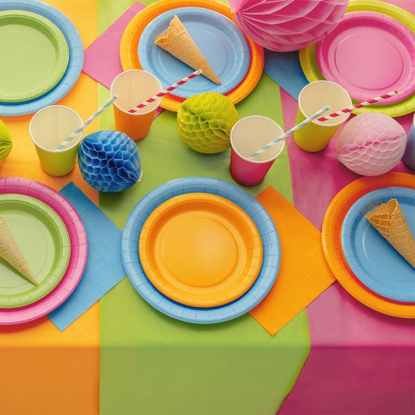 Paperilautaset Vaaleanoranssi 18 cm 6 kpl