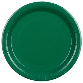 Pahvilautaset Tummanvihre&auml; 23 cm 6 kpl