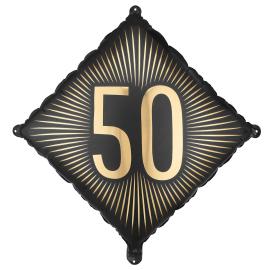 Folioilmapallo 50 Musta/Kulta 46 cm