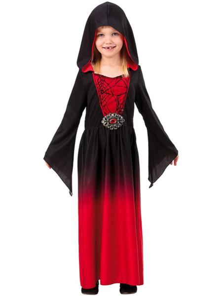 Punamusta Halloween-mekko Lasten