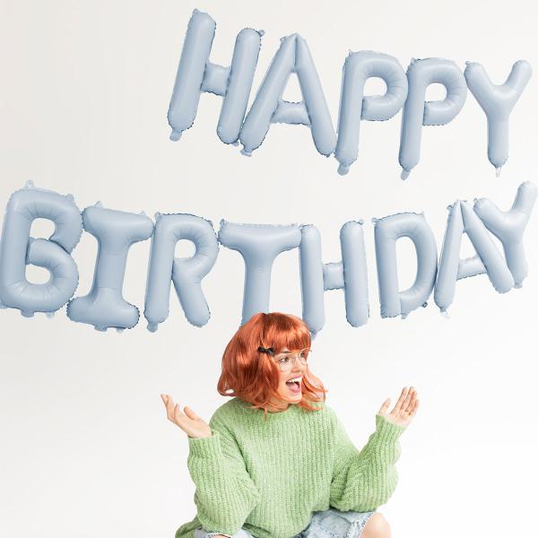 Happy Birthday Ilmapalloviirinauha Sininen