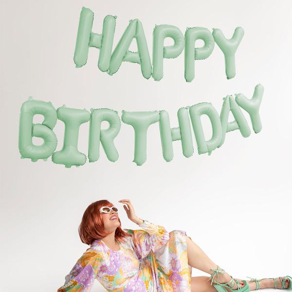 Happy Birthday Ilmapalloviirinauha Vihreä