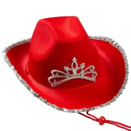 Cowboyhattu Kimaltava Punainen