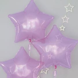 Folioilmpallo Tähdilla Pinkki 3kpl