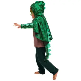 Vihreä Lohikäärme Viitta Hupulla Lapsille