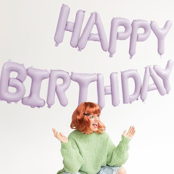 Happy Birthday Ilmapalloviirinauha Violetti