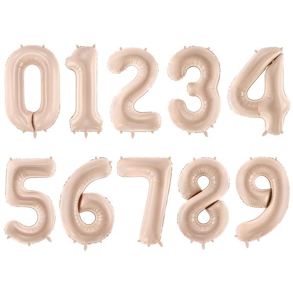 Numeroilmapallo Tummabeige