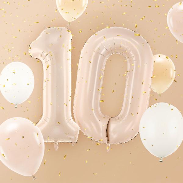 Numeroilmapallo Tummabeige