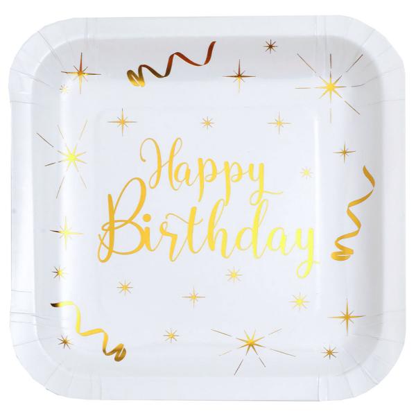 Pahvilautaset Happy Birthday Sparkle