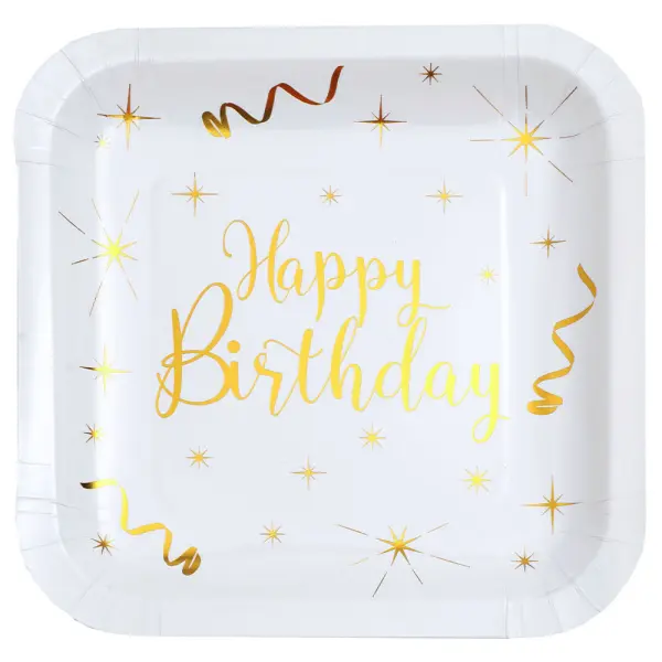 Pahvilautaset Happy Birthday Sparkle
