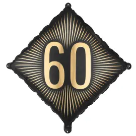 Folioilmapallo 60 Musta/Kulta 46 cm