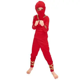 Ninja Warrior Punainen Naamiaisasu Lapsille
