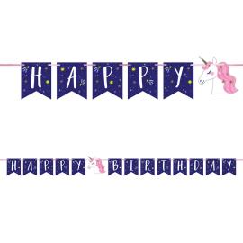 Happy Birthday Yksisarvisen Banderolli Stars