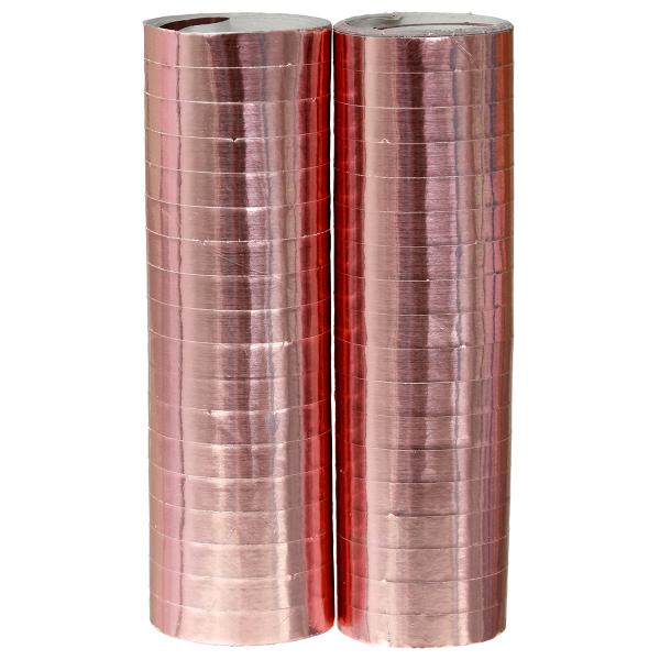 Serpentiinit Metallinhohto Vaaleanpinkki 2 kpl