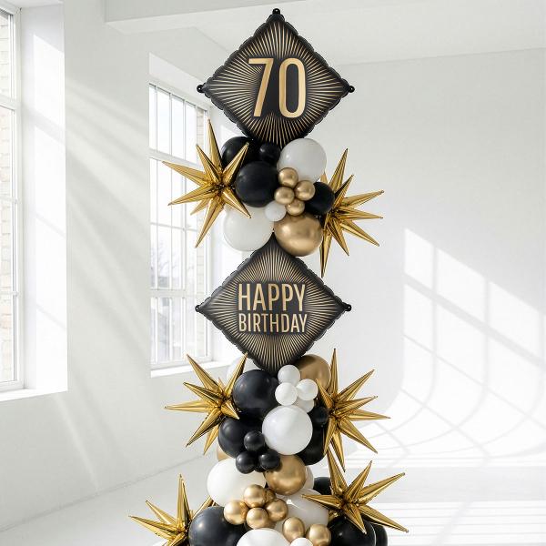 Folioilmapallo 70 Musta/Kulta 46 cm