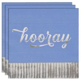Hooray Servetit Siniset & Hopeiset