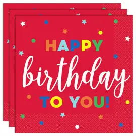 Happy Birthday Servetit Punaiset