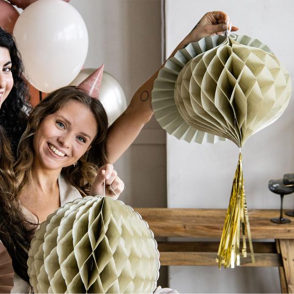 Riippuvat Honeycombs Lämminharmaa 3 kpl