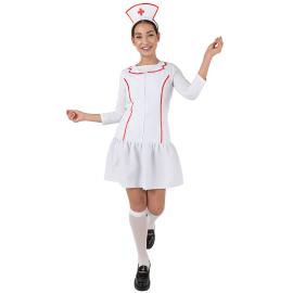Sairaanhoitaja Valkoinen Naamiaisasu
