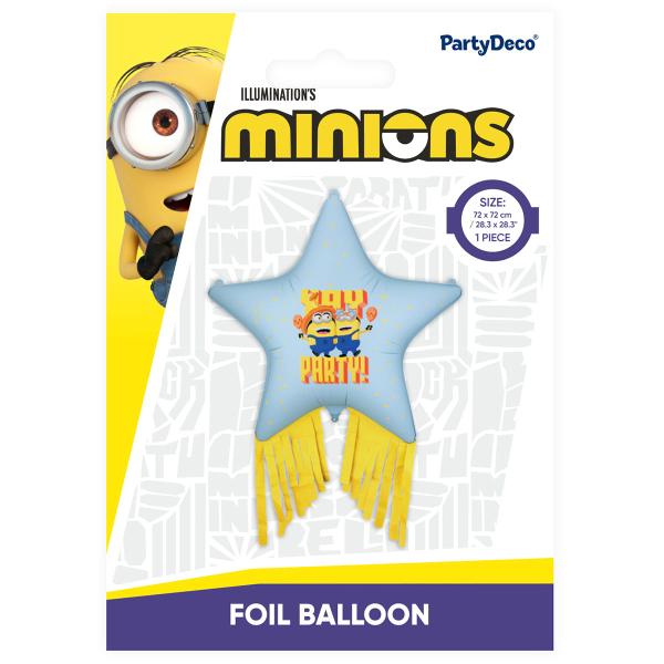 Minions Folioilmapallo Tähti hapsuilla 72 cm