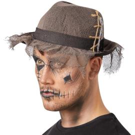 Gothic Trilby Hattu Pellavalla Harmaa