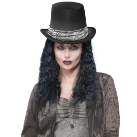 Gothic Rocker Silinterihattu Hiuksilla